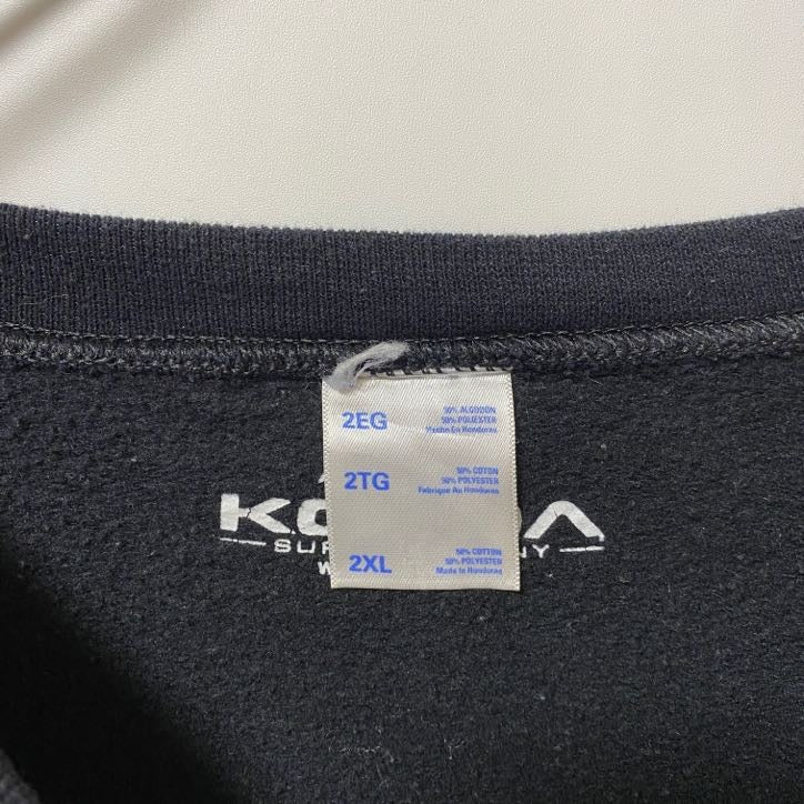 古着 used KOLOA 長袖プリントスウェット トレーナー 黒 ブラック 秋冬服 ビックシルエット XXLサイズ