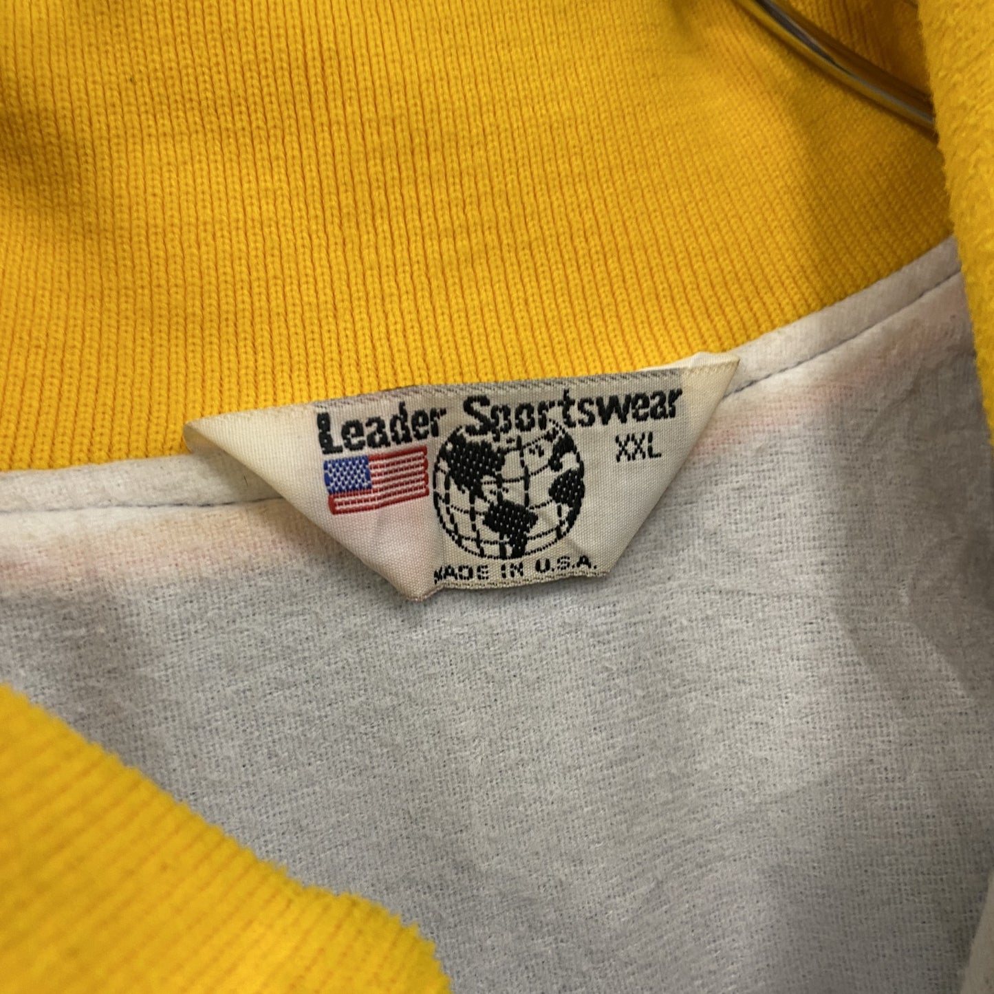 ~80s Leader Sportswear アノラックパーカー 三角タグ ロケットTALON ブラック 2XLサイズ