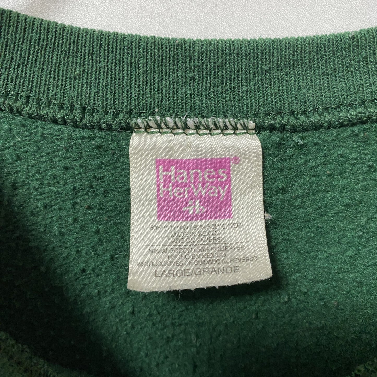 古着 used Hanes Her Way ヘインズハーウェイ 90s 長袖プリントスウェット トレーナー 秋冬服 Lサイズ