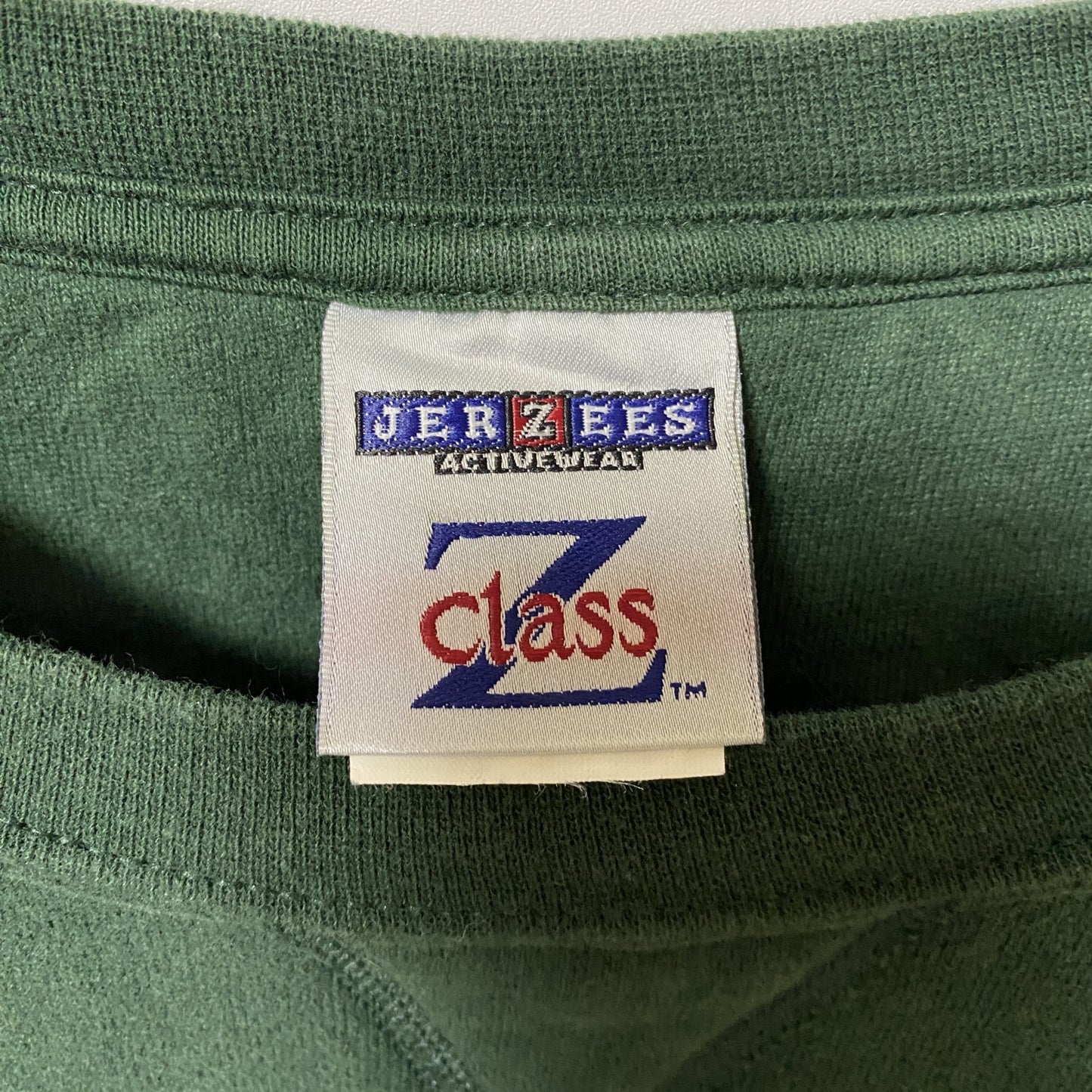 ~00s JERZEES スウェット/トレーナー 緑 ラインストーン 秋冬服 ビッグシルエット XXLサイズ