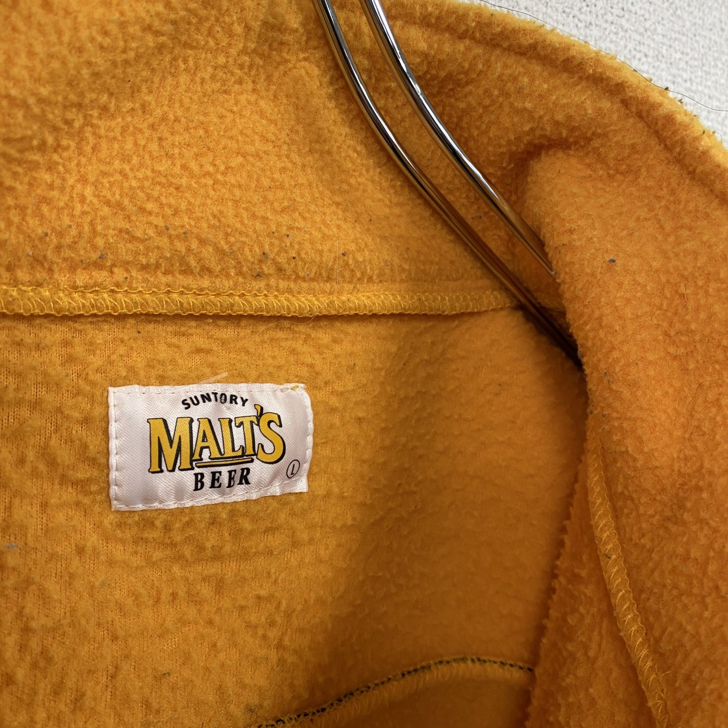 SUNTORY サントリー モルツビール フリースジャケット/ボアジャケット 黄色 イエロー Lサイズ