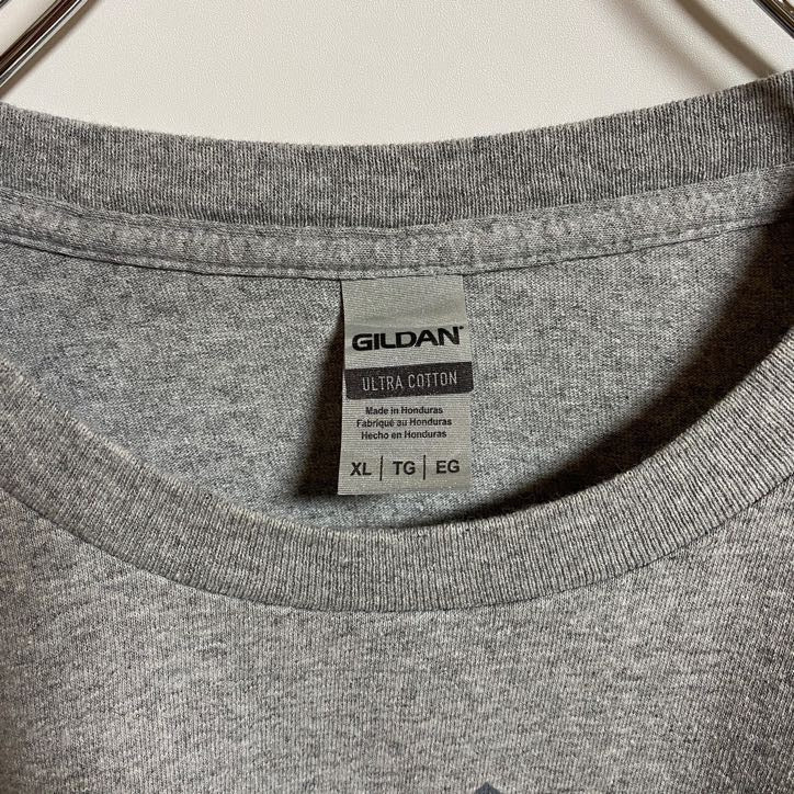 古着 used GILDAN ギルダン 半袖プリントTシャツ ダンス クルーネック グレー 灰色 ビックシルエット XLサイズ