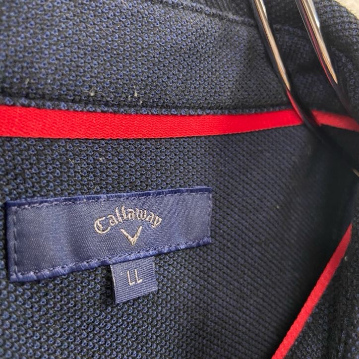 Callaway キャロウェイ 半袖ポロシャツ 紺 ネイビー LLサイズ