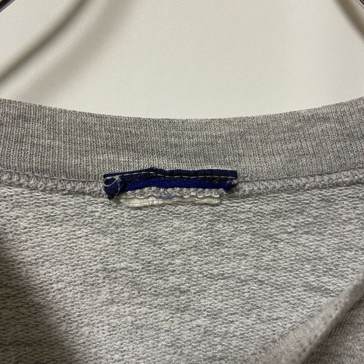 古着 used 長袖デザイン刺繍スウェット トレーナー AMERICAN CLASSIC グレー ビックシルエット XXLサイズ