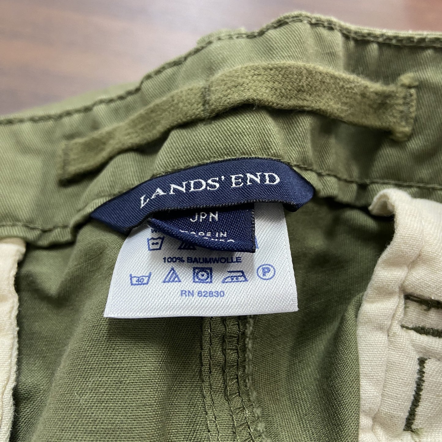 LANDS' END ランズエンド カーゴパンツ/ミリタリーパンツ カーキ