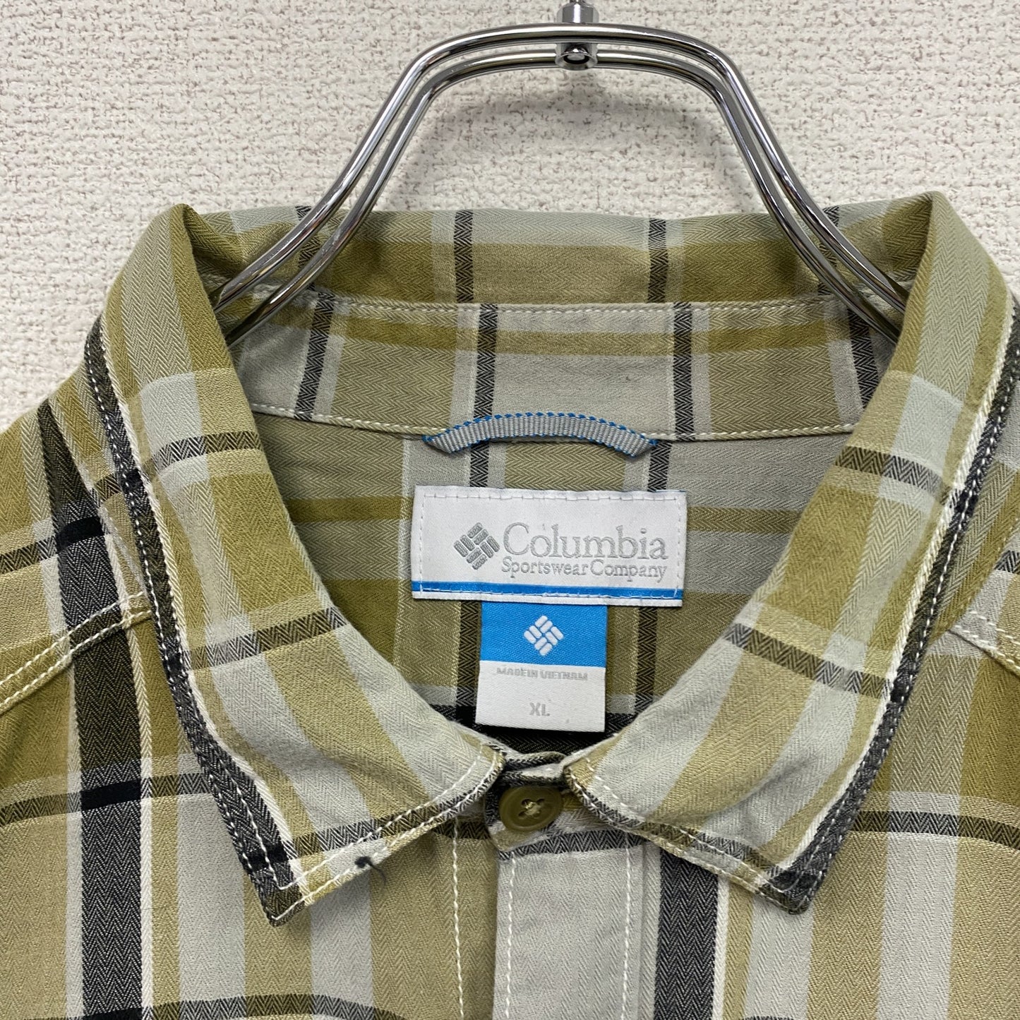 Columbia コロンビア 長袖シャツ チェック柄 カーキ XLサイズ