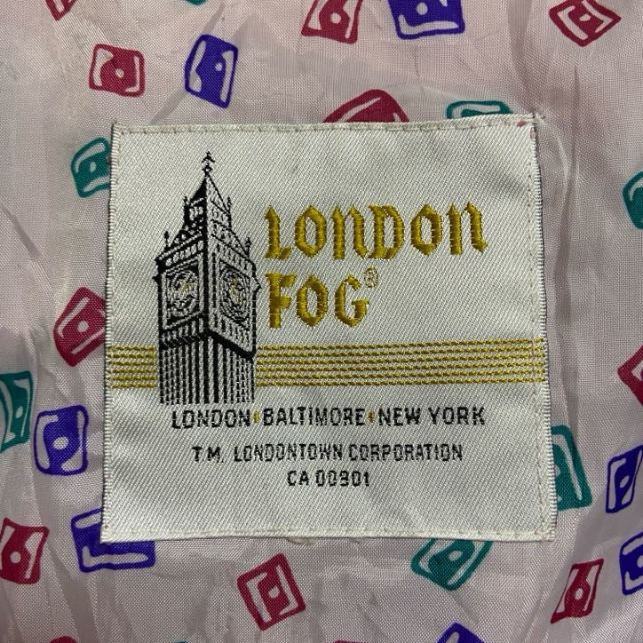 古着 used LONDON FOG ロンドンフォグ 長袖マウンテンパーカー 派手色アウター フード取り外し可 ピンク 秋冬服