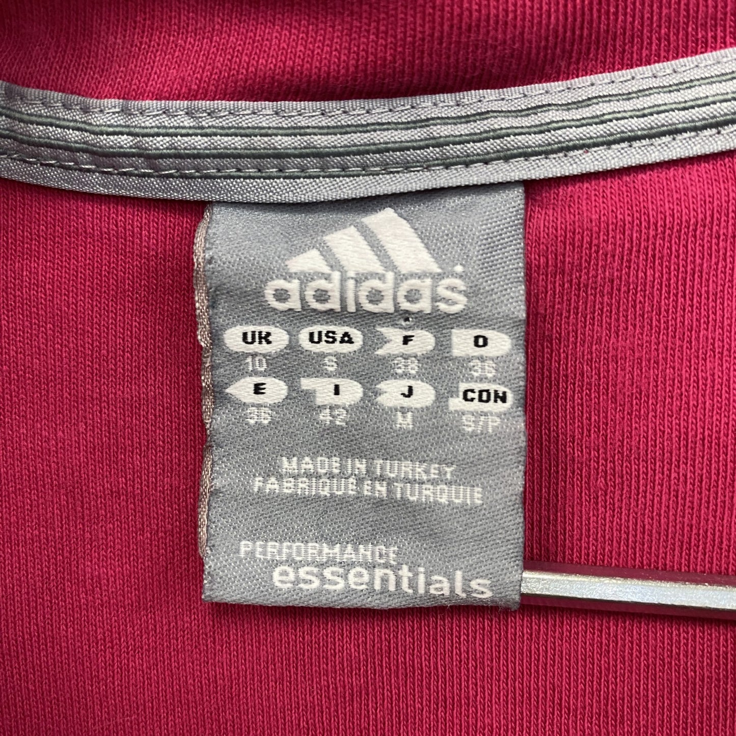 00s adidas アディダス トラックジャケット/ジャージ パフォーマンスロゴ 刺繡ロゴ ヴィンテージ ピンク Mサイズ