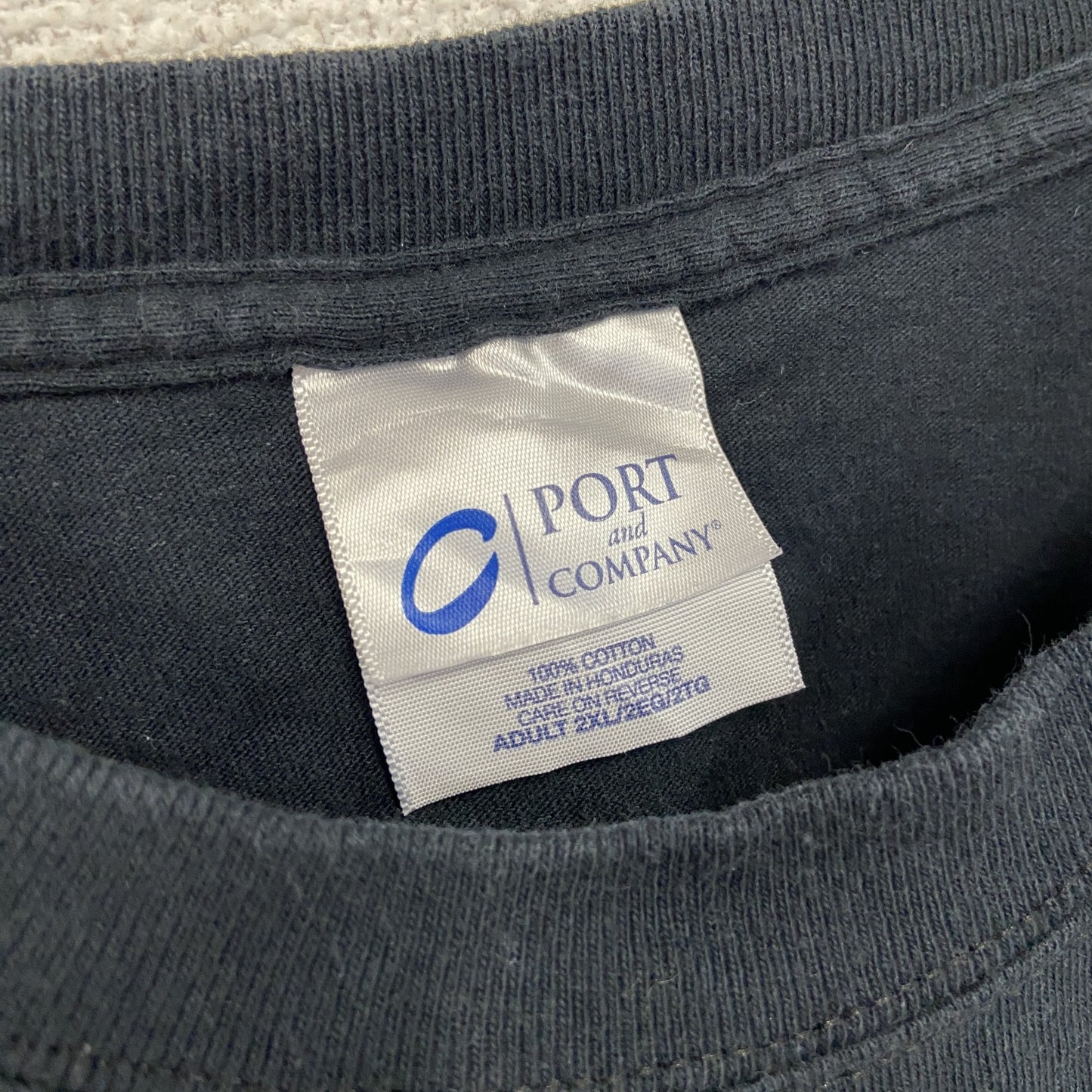 PORT&COMPANY ポートアンドカンパニー 半袖プリントTシャツ スカル 骸骨 黒 ブラック 2XLサイズ