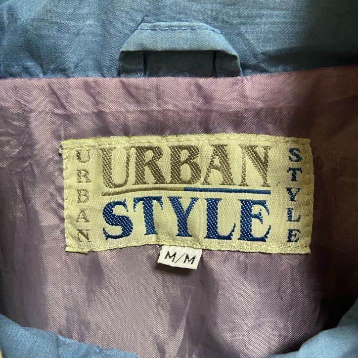 古着 used URBAN STYLE アーバンスタイル 長袖マウンテンパーカー フード収納 水色 ライトブルー