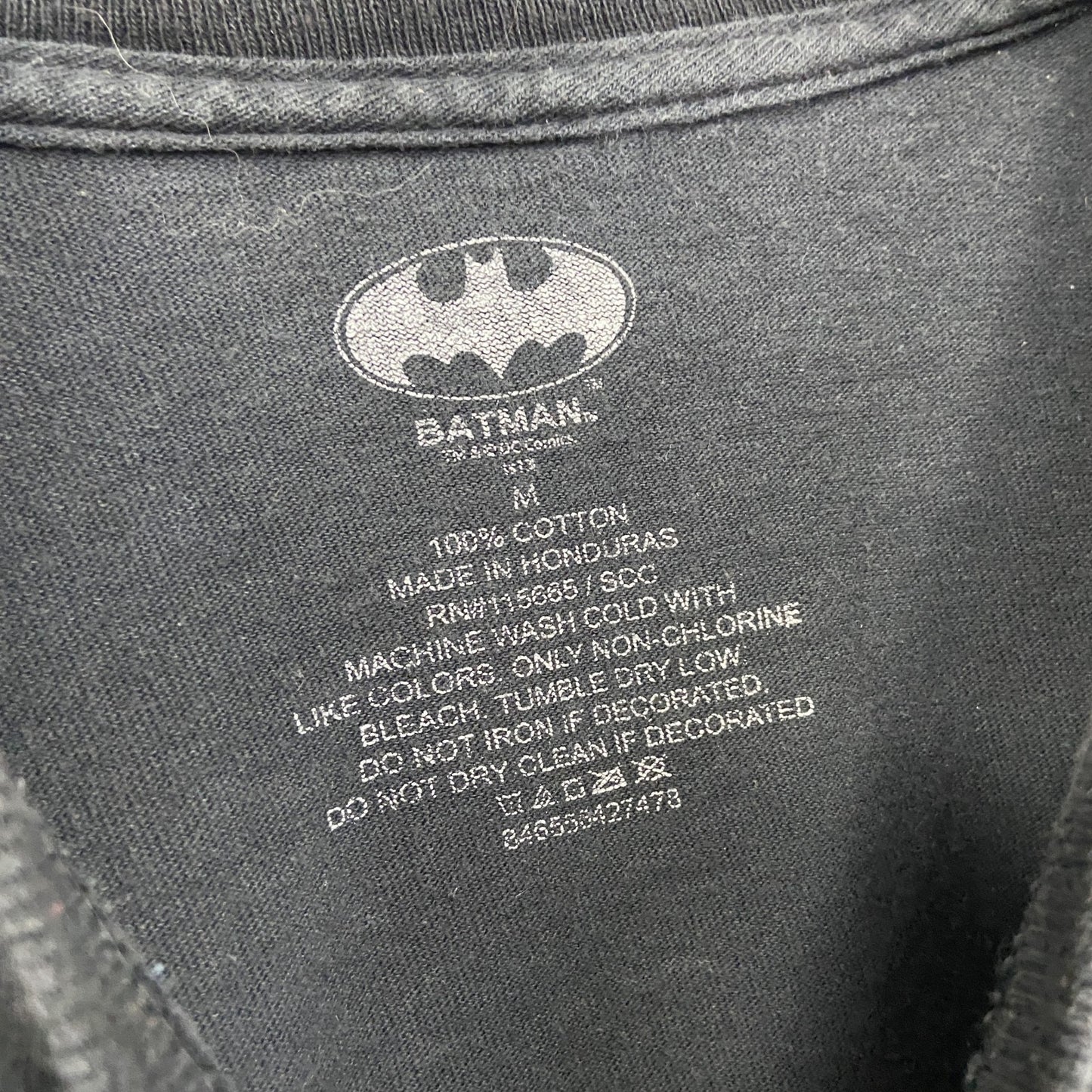 BATMAN バットマン DCコミック 半袖プリントアニメTシャツ 黒 ブラック Mサイズ