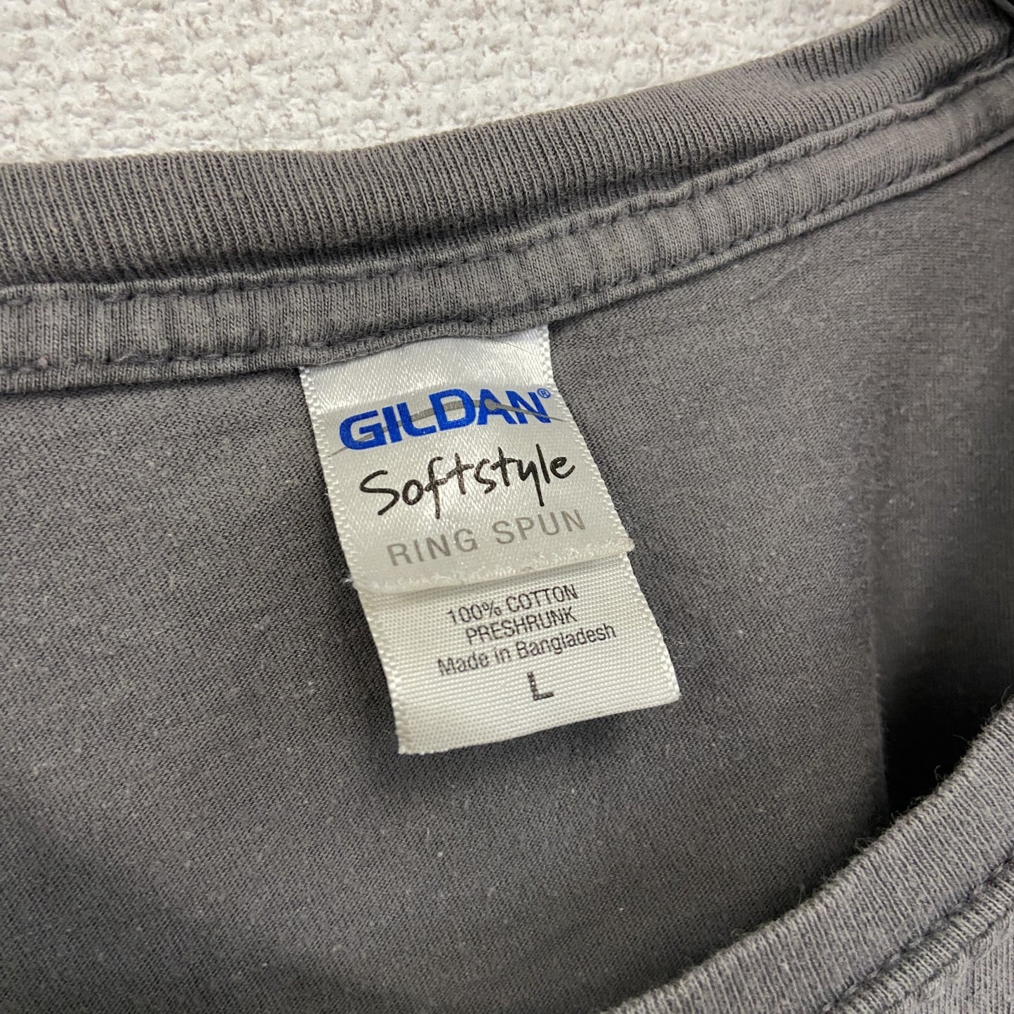 GILDAN ギルダン 半袖プリントTシャツ パロディT 灰色 グレー Lサイズ
