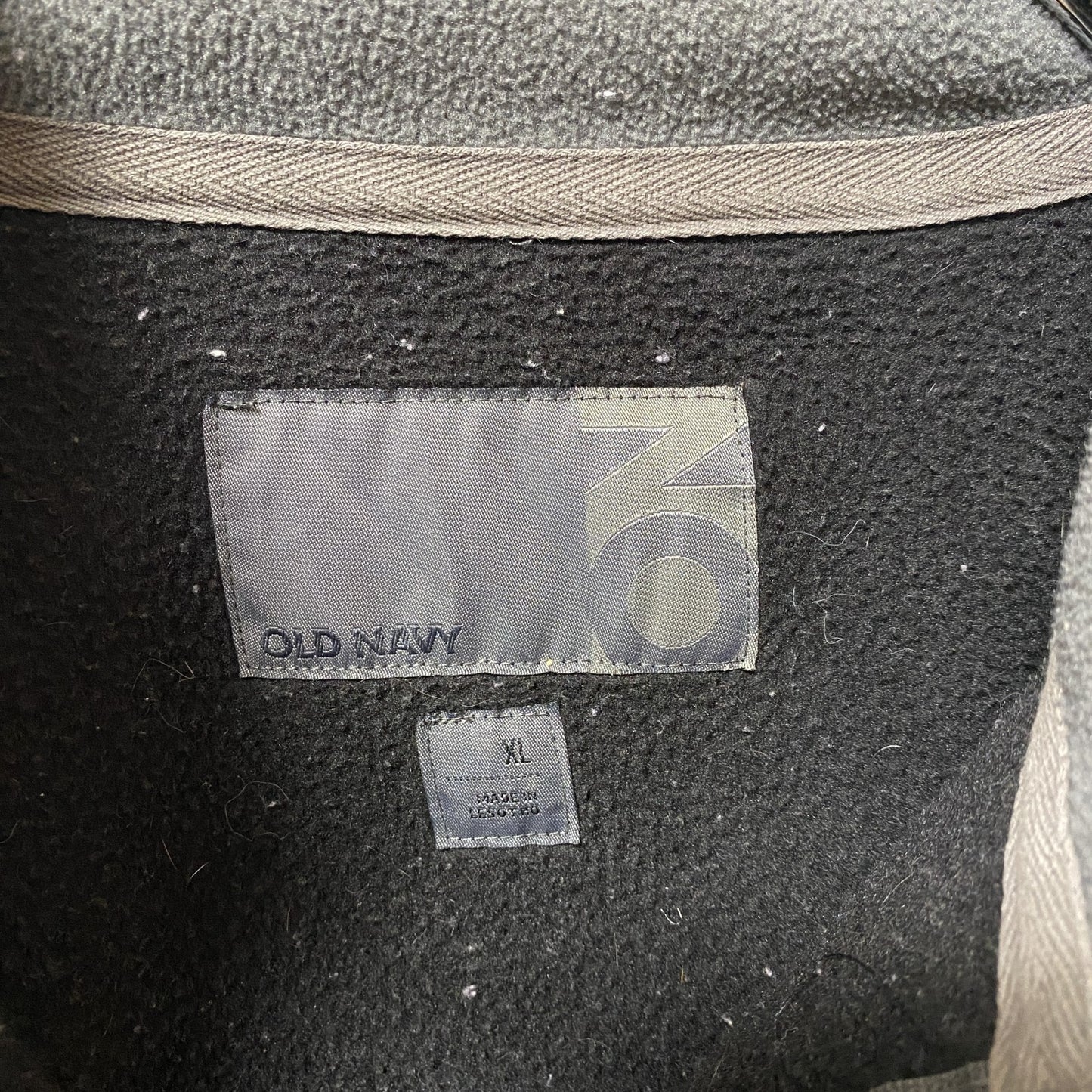 古着 used OLD NAVY オールドネイビー 長袖ハーフジップフリース ブルゾン ハイネック 黒 ブラック XLサイズ
