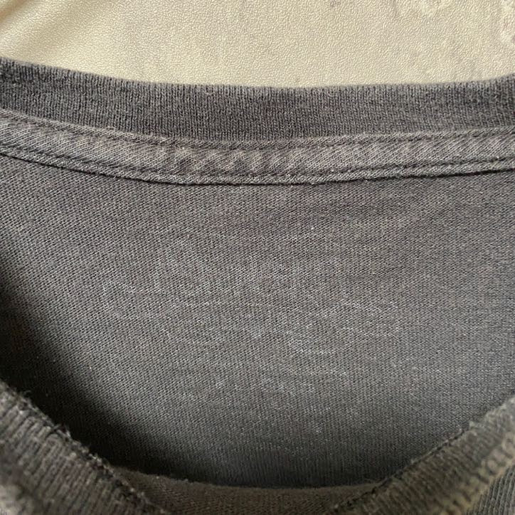 古着 used 半袖パロディープリントTシャツ バドワイザー 黒 ブラック レトロデザイン 個性的 クルーネック Lサイズ