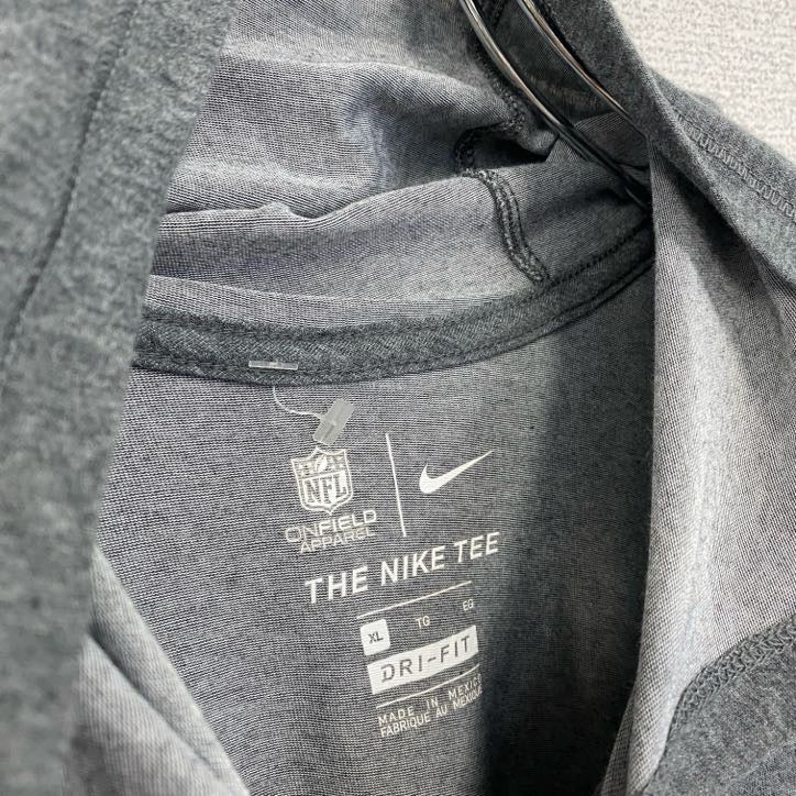 古着 used NIKE ナイキ 半袖フード付きパーカー JAGUARS ジャクソンビル DRI-FIT グレー XLサイズ