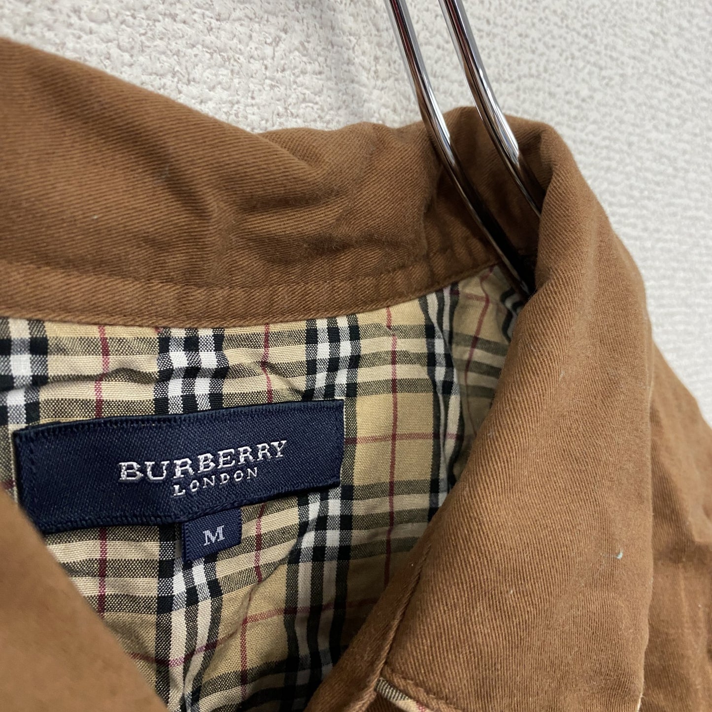 BURBERRY LONDON バーバリーロンドン スリーピングシャツ ボックスシャツ ノバチェック 茶色 ブラウン Mサイズ