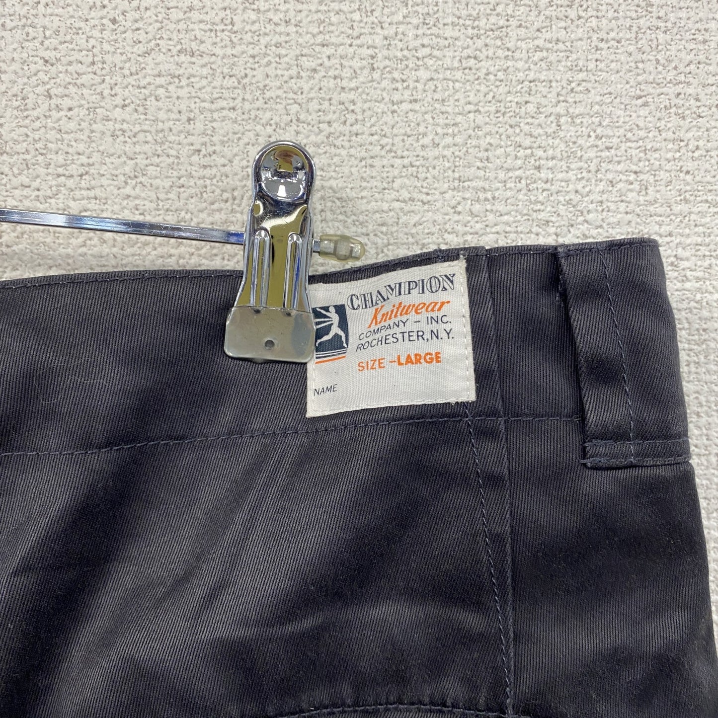 Champion チャンピオン ブロークンチノパンツ 紺 ネイビー Lサイズ