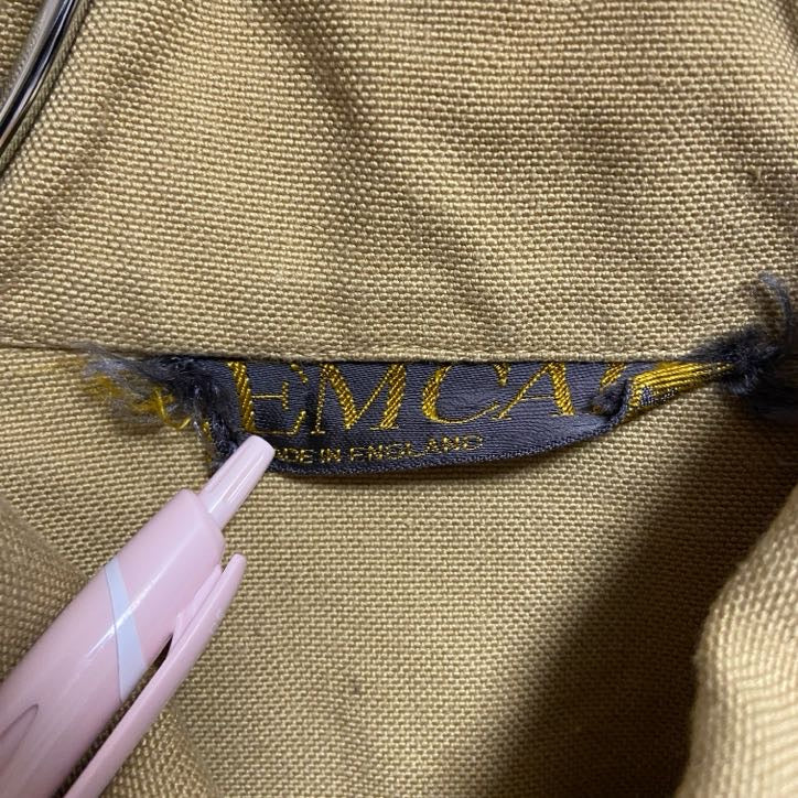 古着 used EMCAR 長袖トレンチコート サファリジャケット ベージュ 英国製 イギリス製 ヴィンテージ 秋冬服