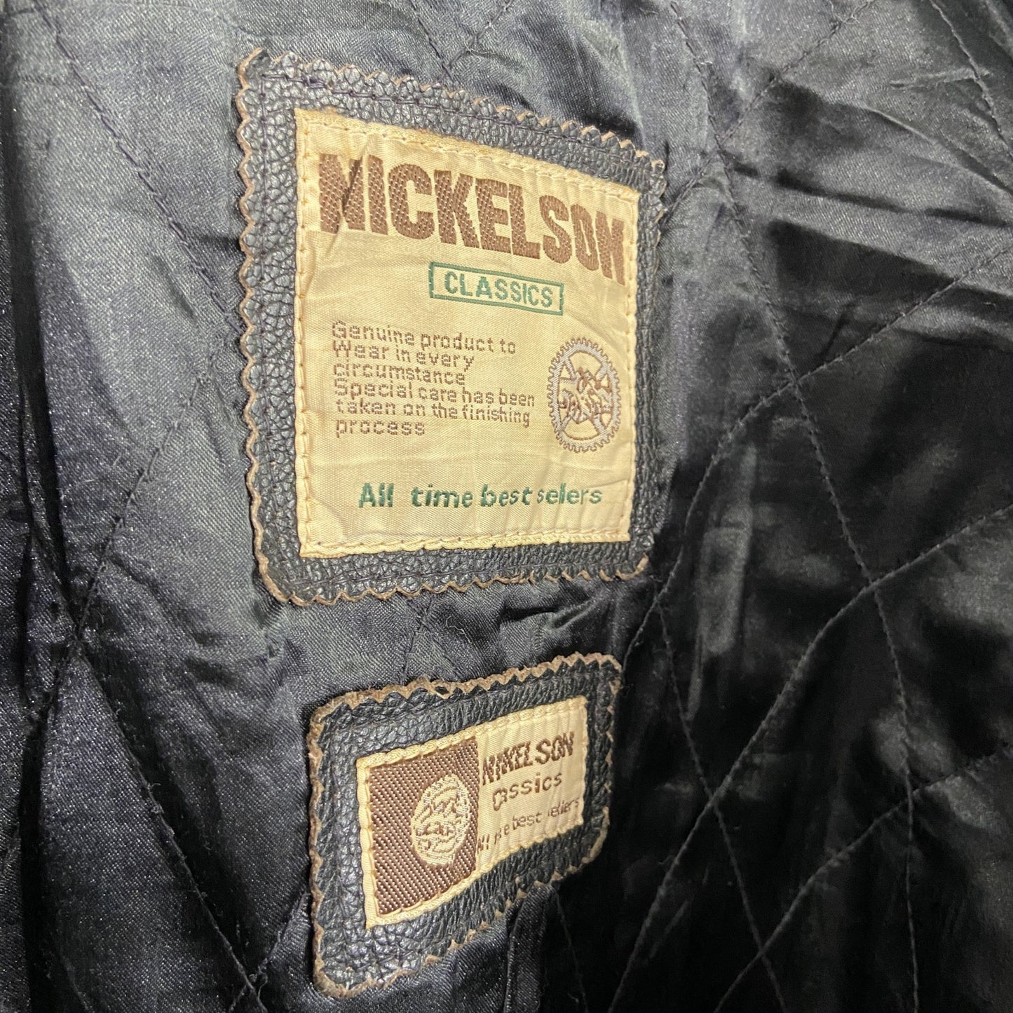 NICKELSON シングルライダースジャケット 襟付き 焦げ茶 ダークブラウン
