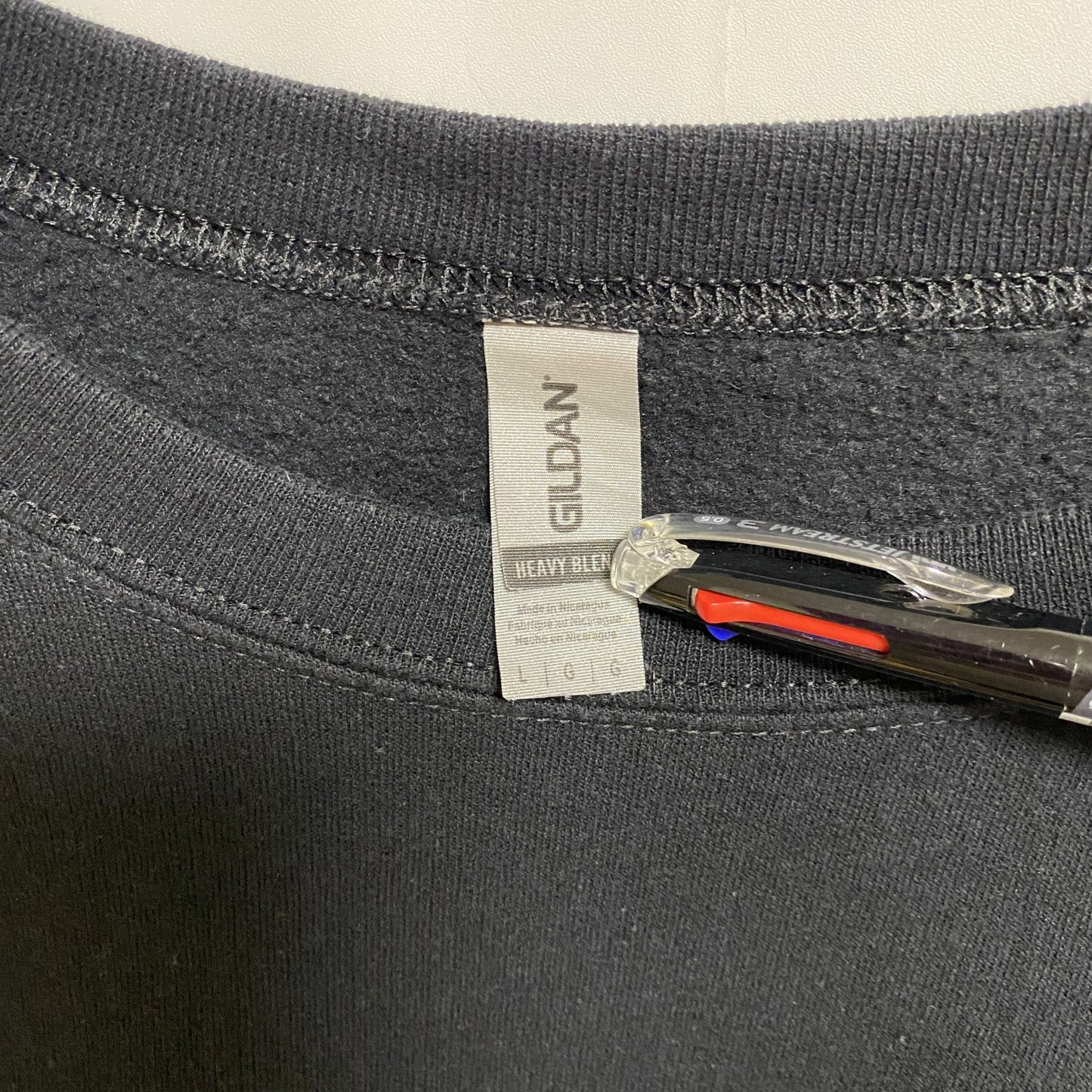 古着 used GILDAN ギルダン 長袖グラフィックプリントスウェット トレーナー EUPHORIA 黒 ブラック Lサイズ