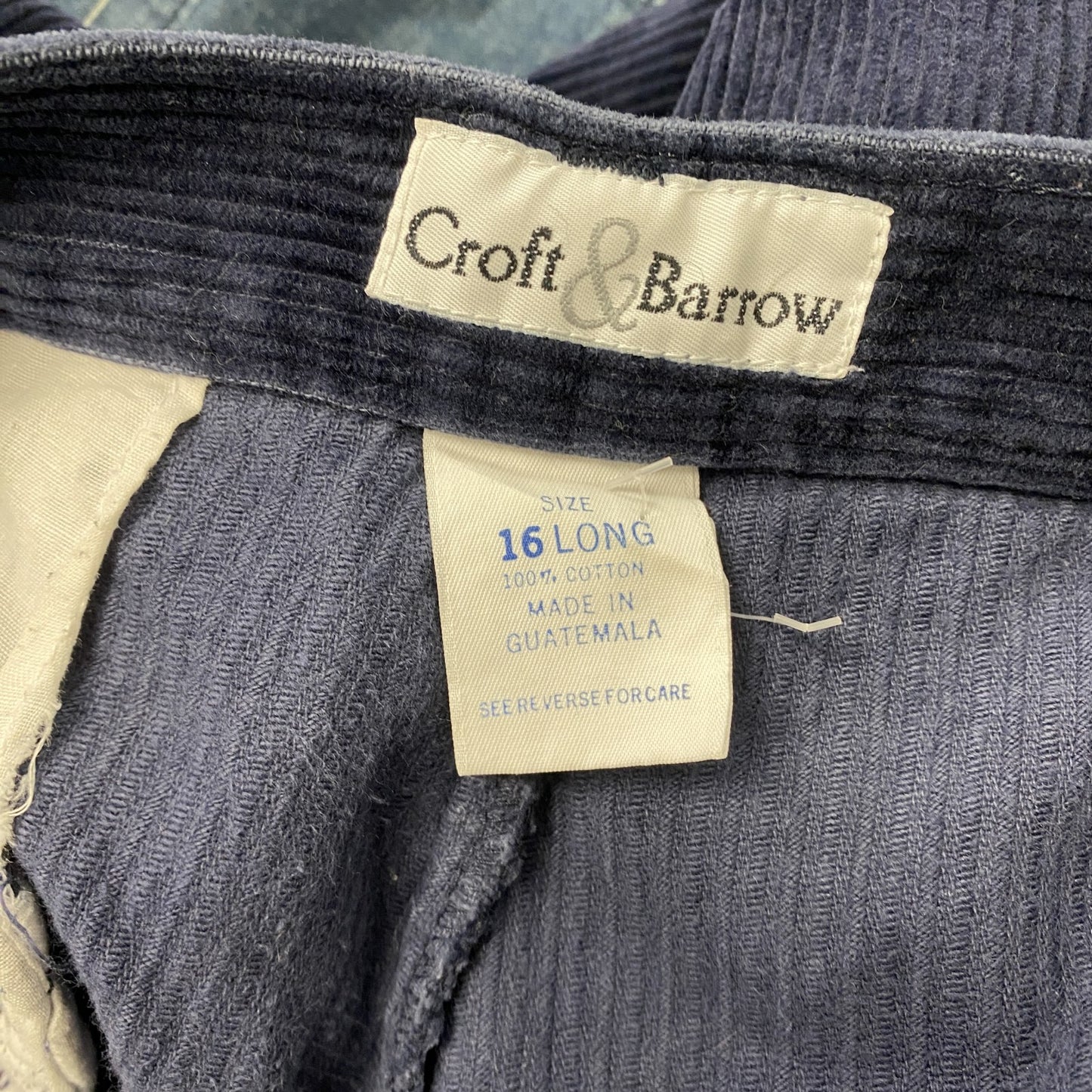 Croft&Barrow クラフト&バロウ コーデュロイパンツ 紺 ネイビー 16LONGサイズ