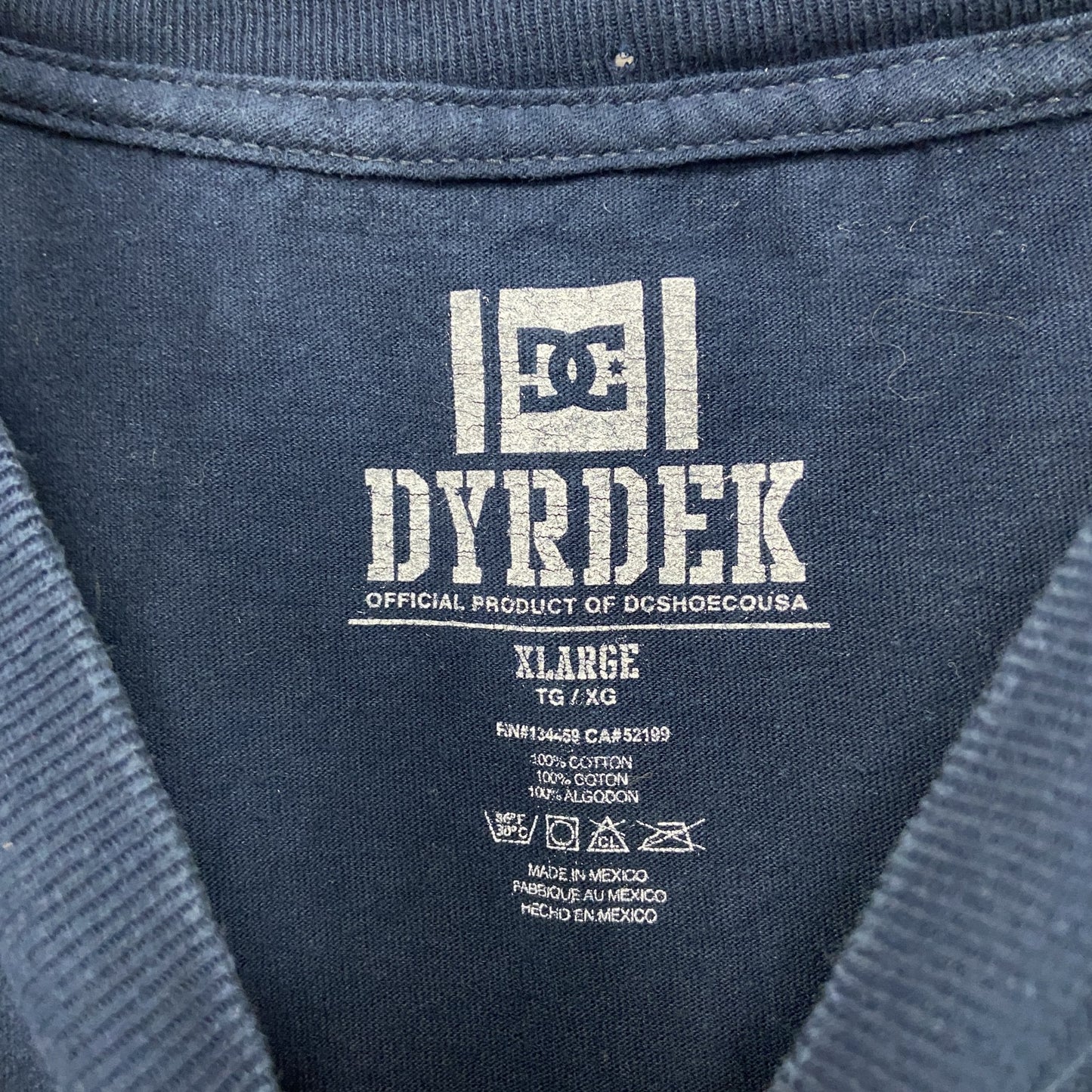 DC SHOES×DYRDEK 半袖Tシャツ 紺 ネイビー XLサイズ