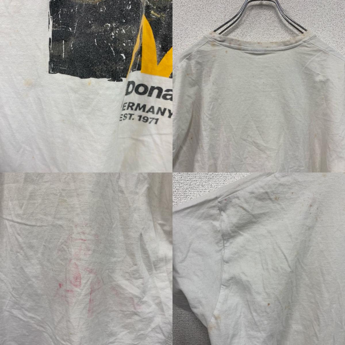 Snipes #McFamily マクドナルド 半袖プリントTシャツ 企業T ユーロ 白 ホワイト Lサイズ