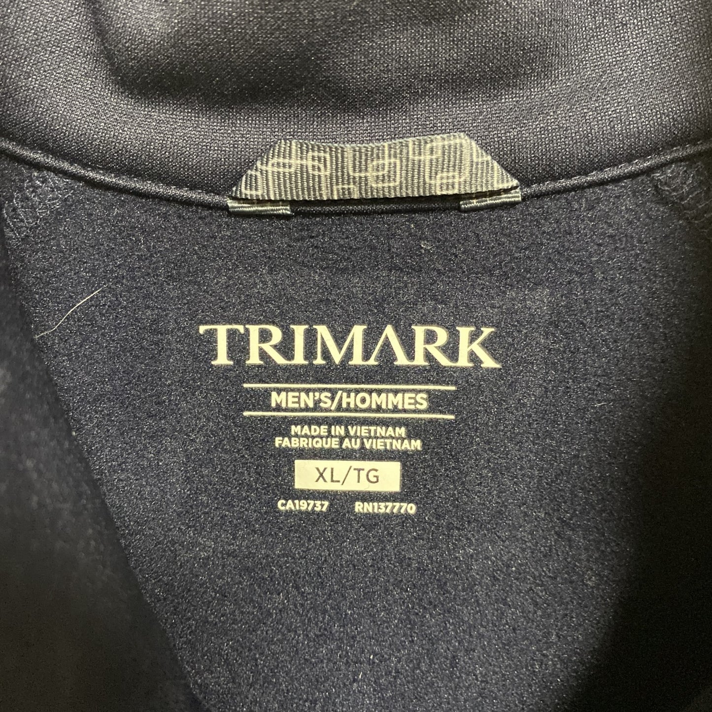古着 used TRIMARK 長袖刺繍トラックジャケット ジャージ 鳥 アニマル ネイビー ビッグシルエット XLサイズ