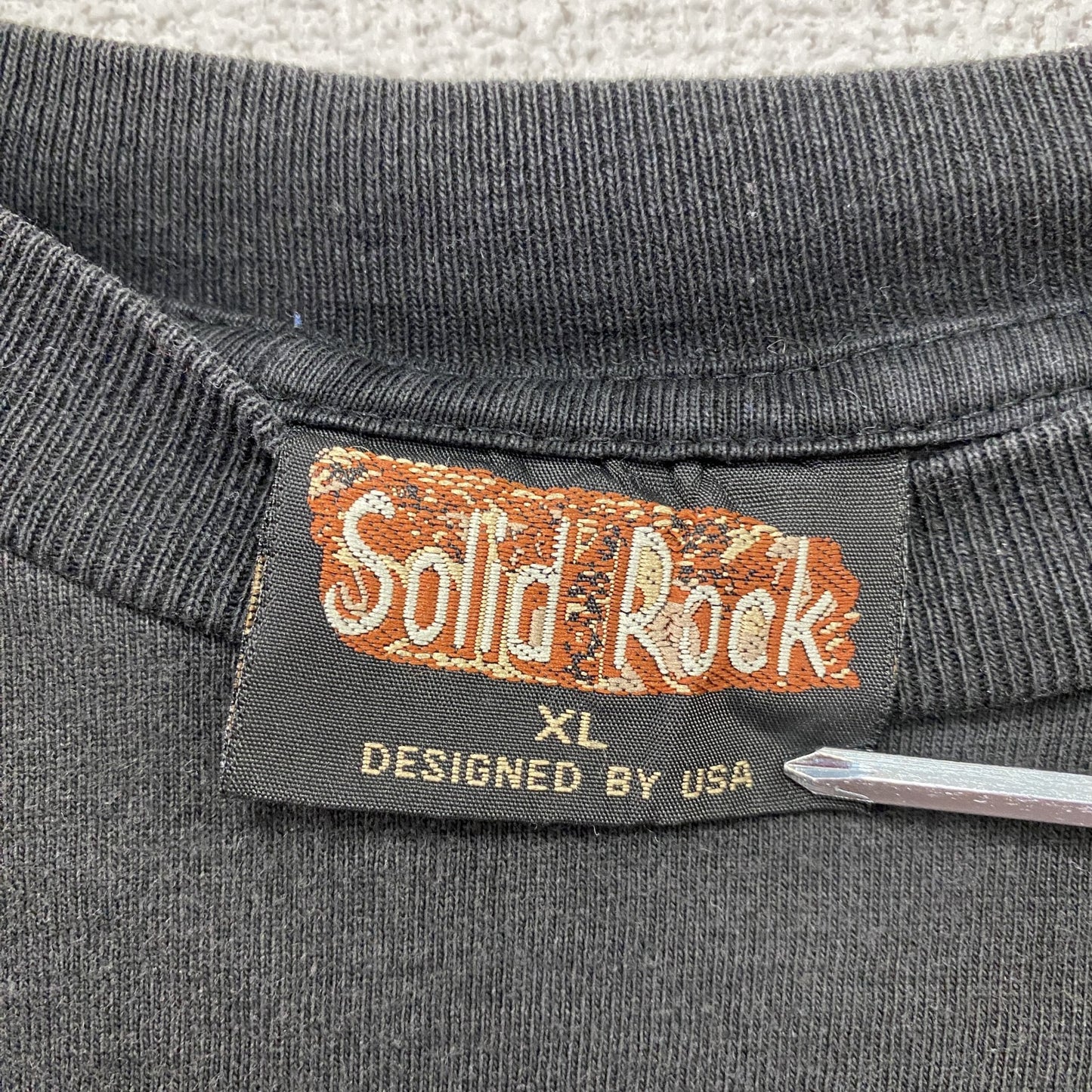 90s Solid Rock RAMONES ラモーンズ 半袖プリントTシャツ バンドT 黒 ブラック XLサイズ