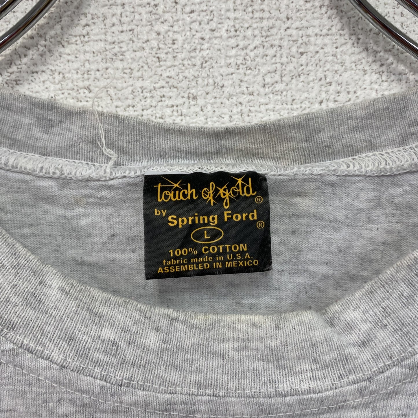 90s Touch of gold PEANUT SNOOPY スヌーピー 半袖プリントTシャツ キャラクターT グレー Lサイズ