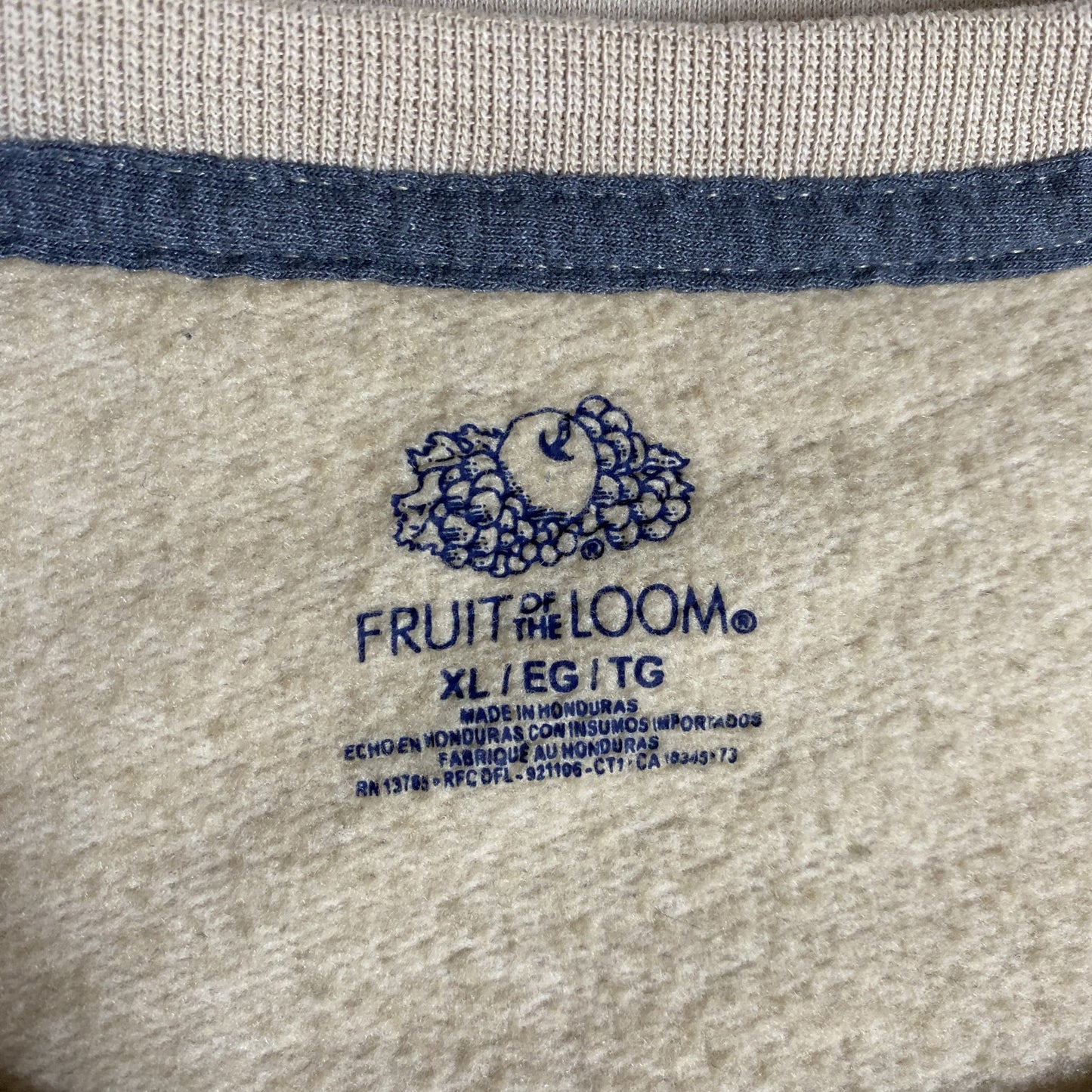 古着 used FRUIT OF THE LOOM 長袖プリントスウェット トレーナー ビックシルエット XLサイズ