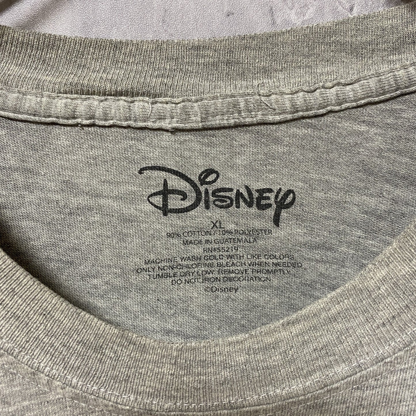 古着 used Disney ディズニー ミッキー 半袖オフィシャルプリントTシャツ グレー レトロ クルーネック オーバーサイズ