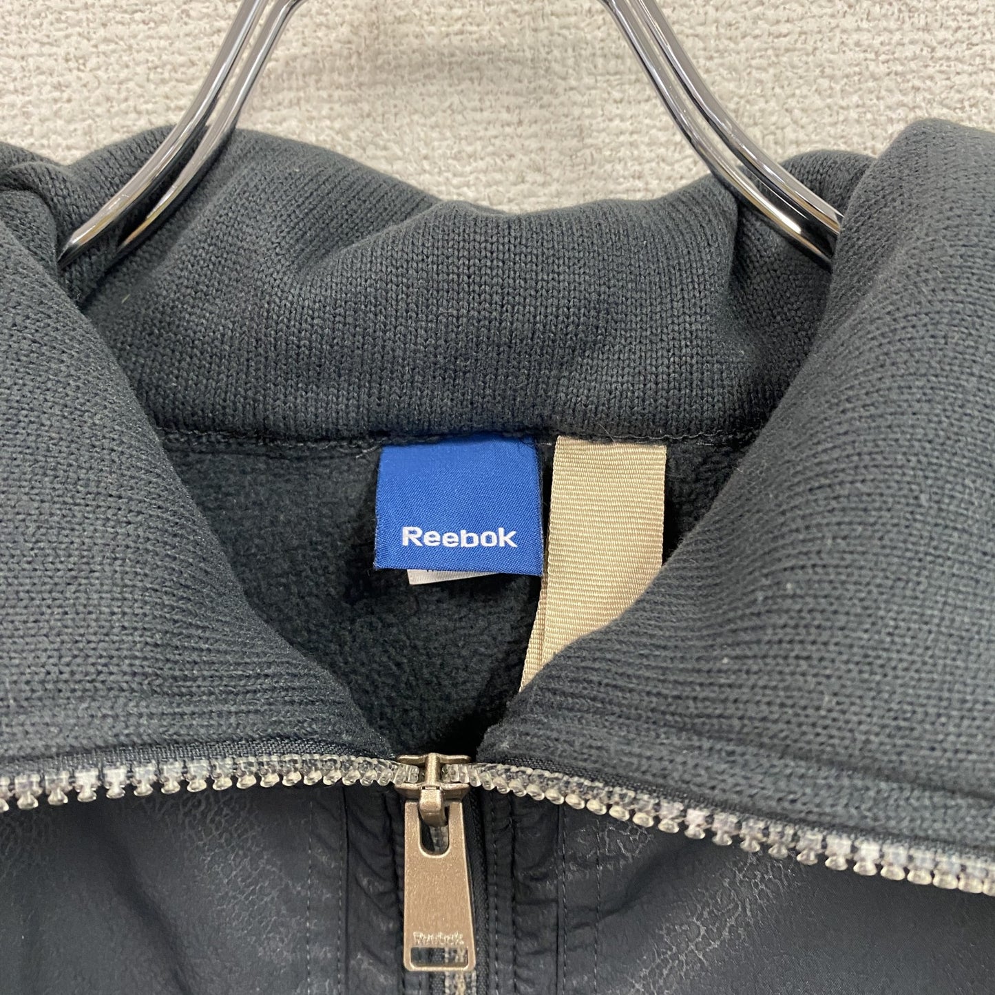 Reebok リーボック フルジップジャケット レイヤード 紺 ネイビー Mサイズ