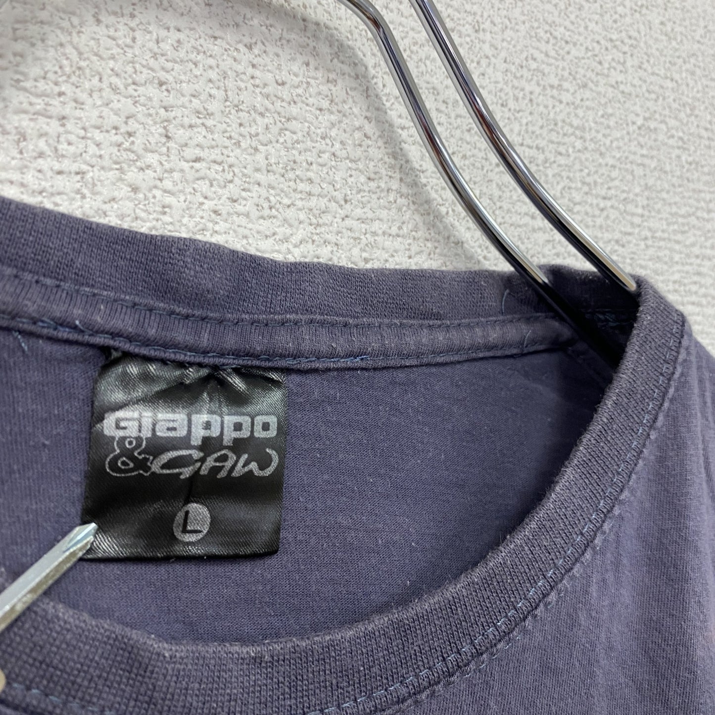 Giappo&GAW 半袖Tシャツ ユーロ フェード 紺 ネイビー Lサイズ