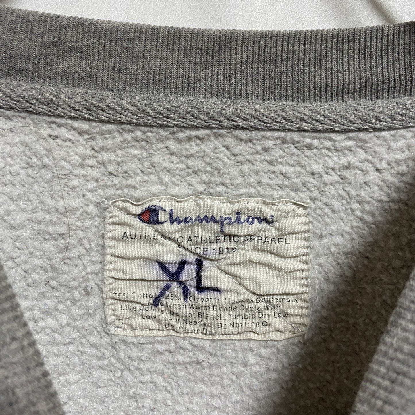 古着 used Champion チャンピオン 長袖ロゴプリントスウェット トレーナー NORTHWEST グレー XLサイズ