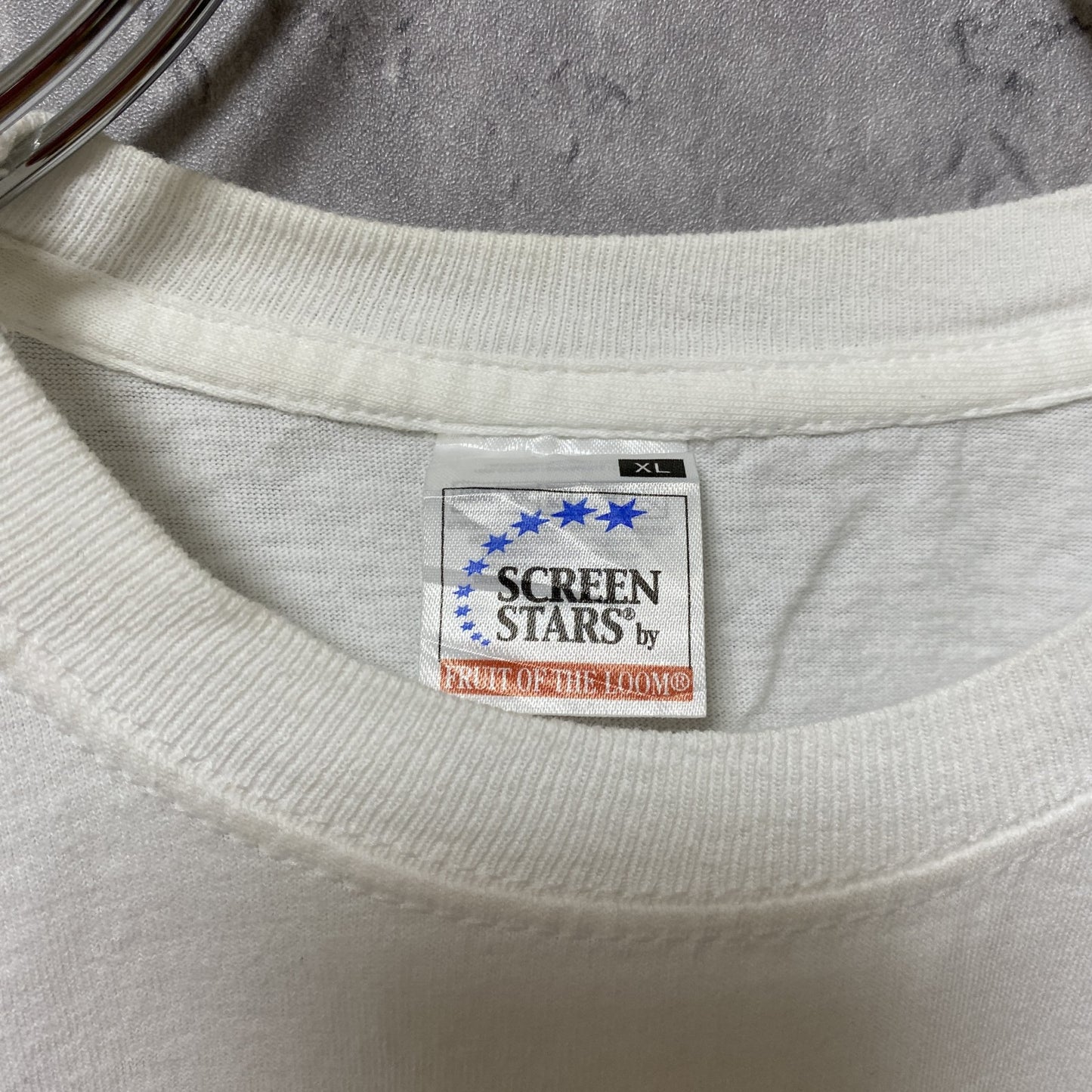 古着 used 半袖プリントTシャツ エロT 白 ホワイト レトロ デザイン 個性的 クルーネック 春夏服 Lサイズ