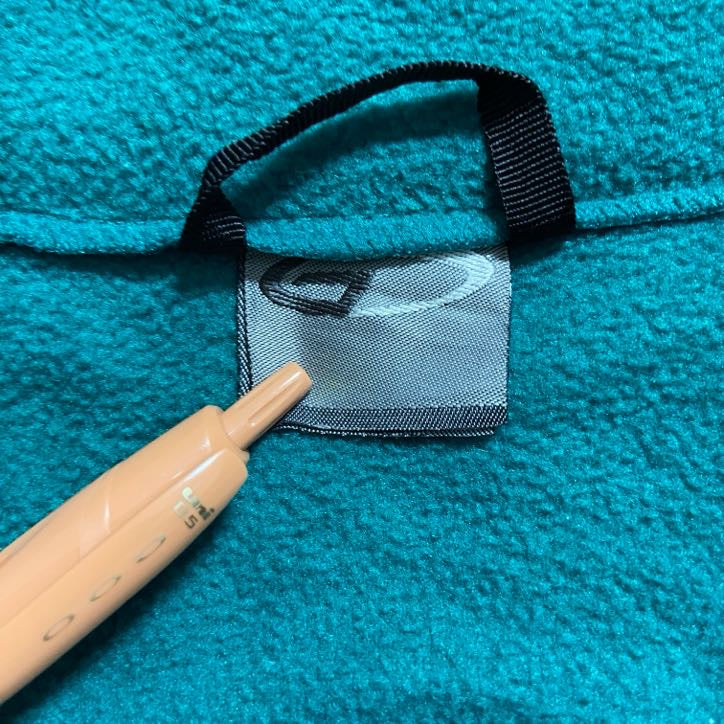 古着 used C9 長袖異素材切替フリースジャケット ワンポイントロゴ刺繍 ハイネック 緑 グリーン グレー 秋冬服