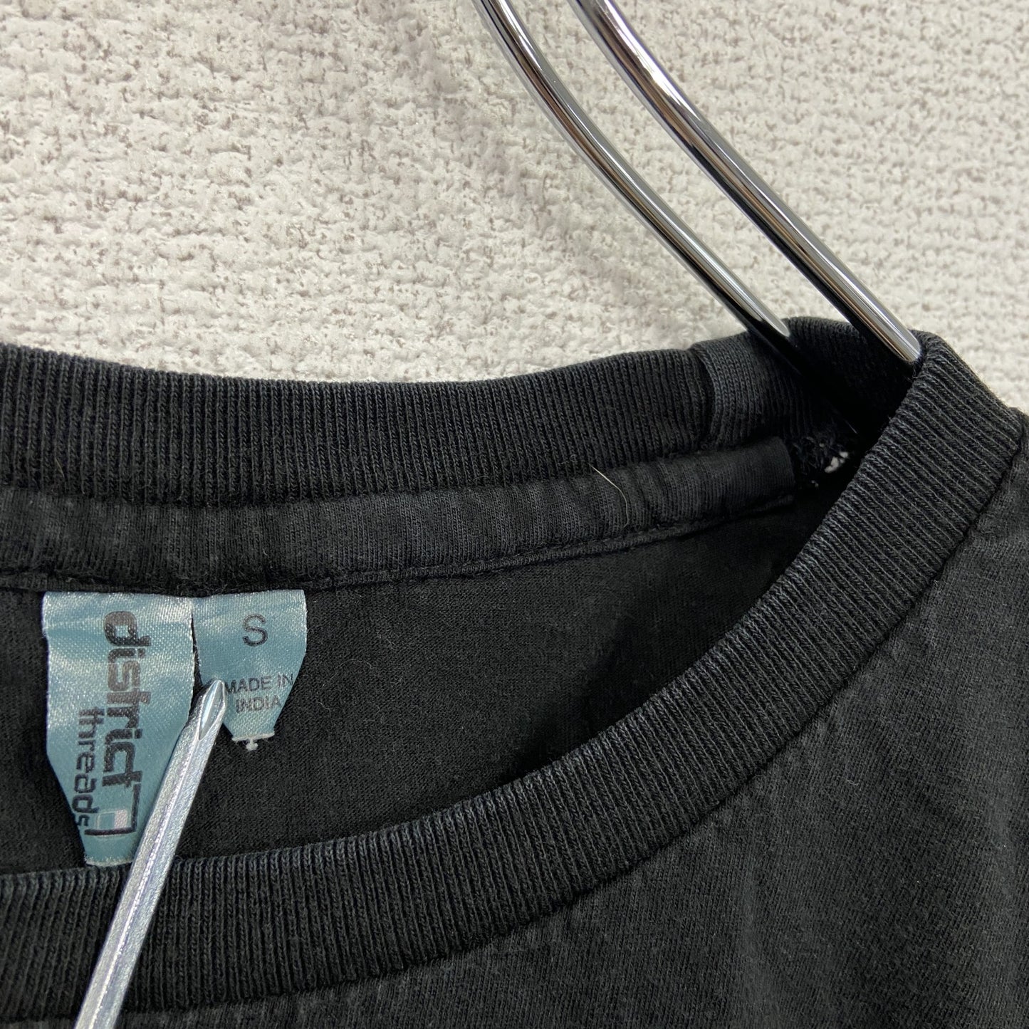 district 半袖カレッジプリントTシャツ パロディT アビイ・ロード インディアナ大学 黒 ブラック Sサイズ