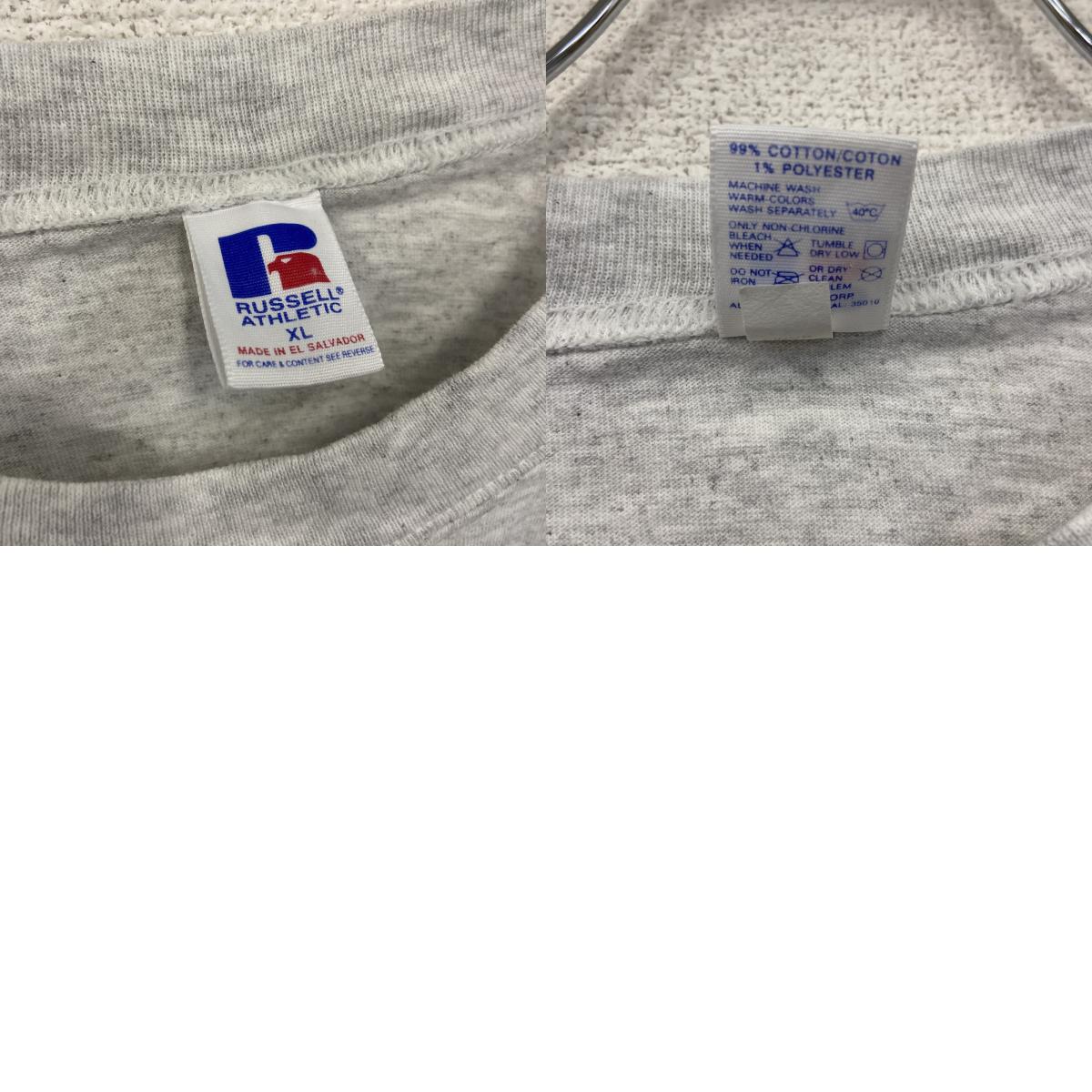 ~00s RUSSELL ラッセル NFL PANTHERS パンサーズ 長袖Tシャツ/ロンT ヴィンテージ 灰色 グレー XLサイズ