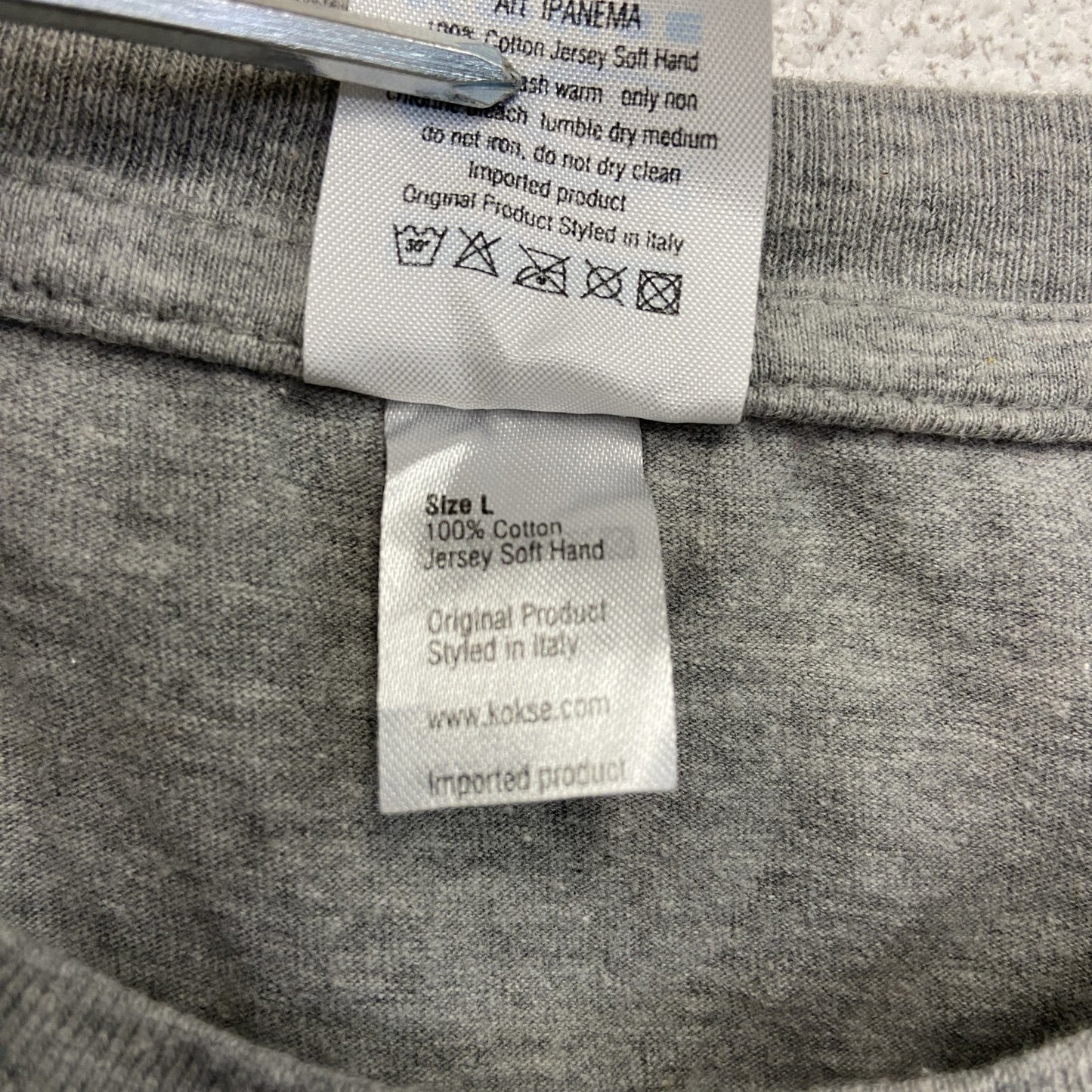 00s KOKSE LA DOLCE VITA 甘い生活 半袖Tシャツ ムービーT ヴィンテージ 灰色 グレー Lサイズ