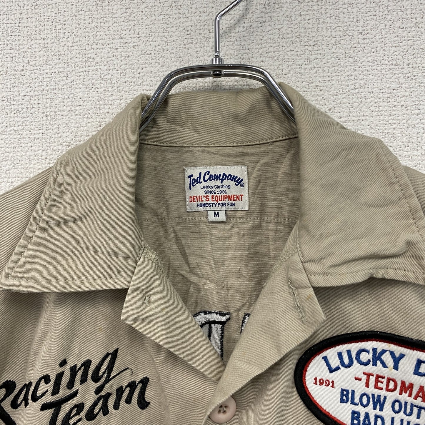 TEDMAN テッドマン 半袖ワークシャツ ベージュ Mサイズ