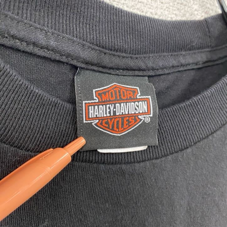 HARLEY DAVIDSON ハーレーダビッドソン 半袖プリントTシャツ 黒 ブラック Mサイズ
