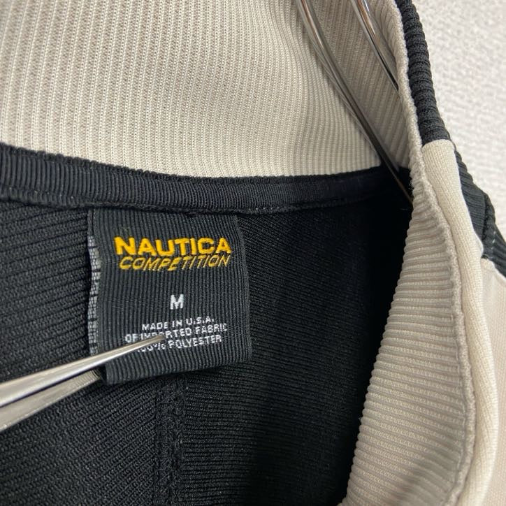 古着 used NAUTICA ノーティカ トラックジャケット/ジャージ 肌色 ベージュ 黒 ブラック Mサイズ