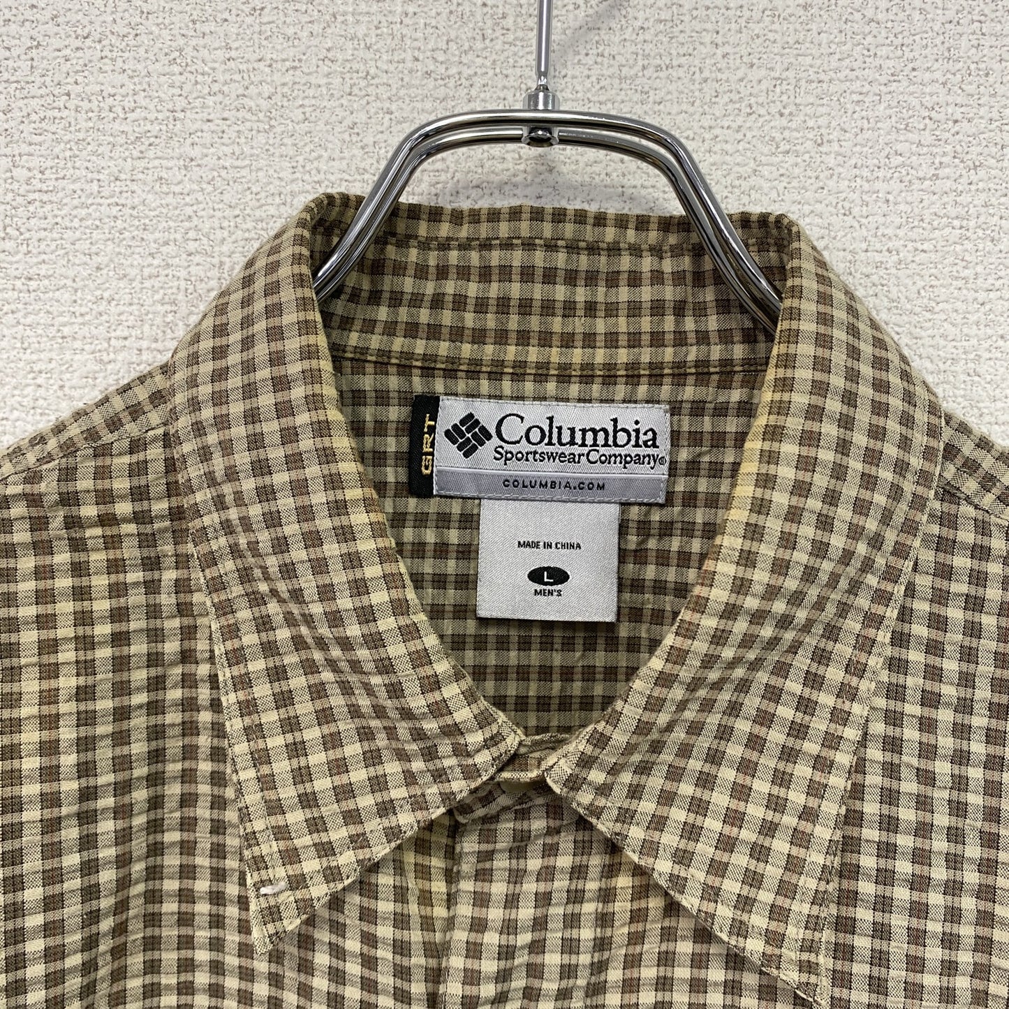 Columbia コロンビア 長袖シャツ チェック柄 茶色 ブラウン Lサイズ