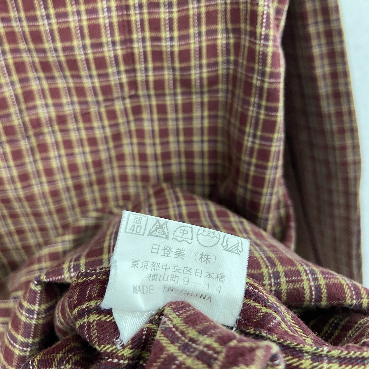 CHAPS チャップス Ralph Lauren ラルフローレン 長袖ボタンダウンシャツ チェック柄 赤茶色 Lサイズ