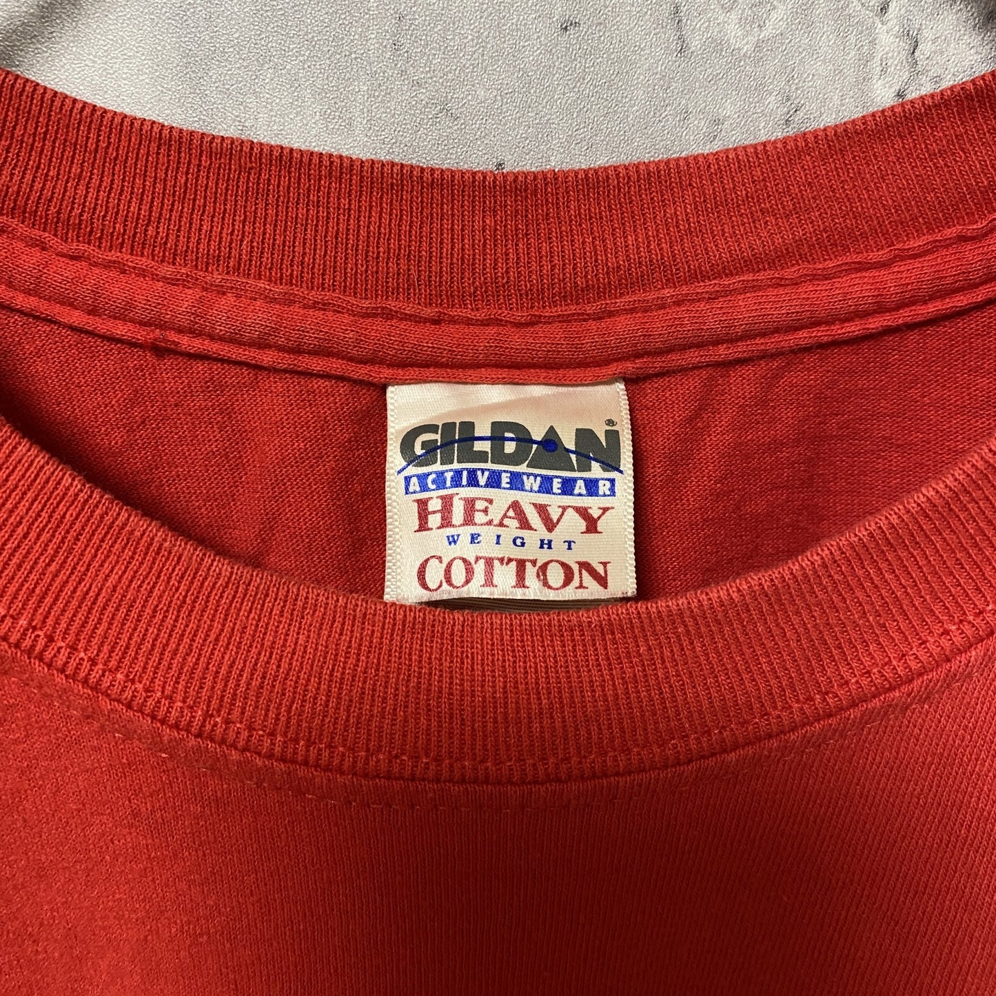 古着 used GILDAN ギルダン GEORGIA アメフト 半袖プリントTシャツ スポーツ 赤 オーバーサイズ XLサイズ