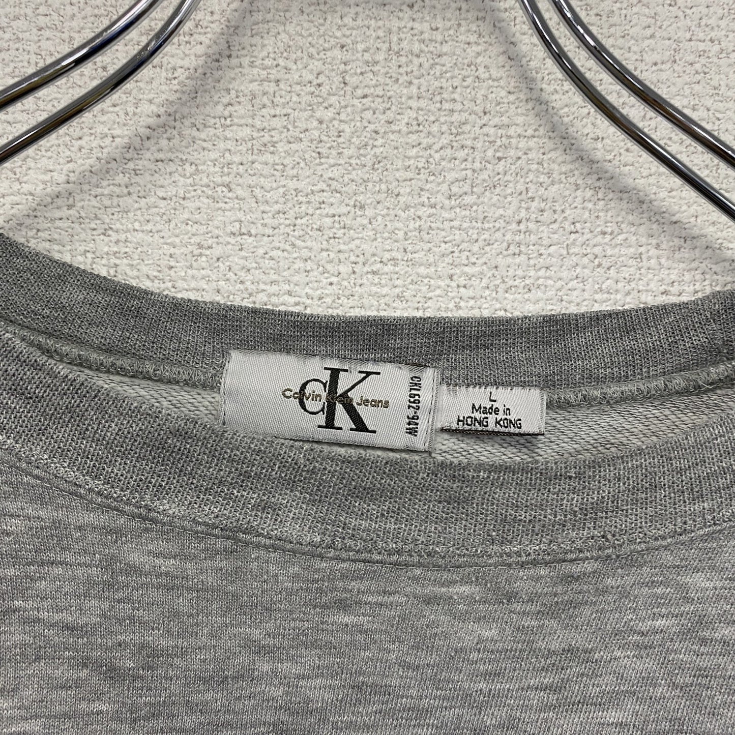 Calvin Klein Jeans スウェット/トレーナー デカロゴ グレー Lサイズ