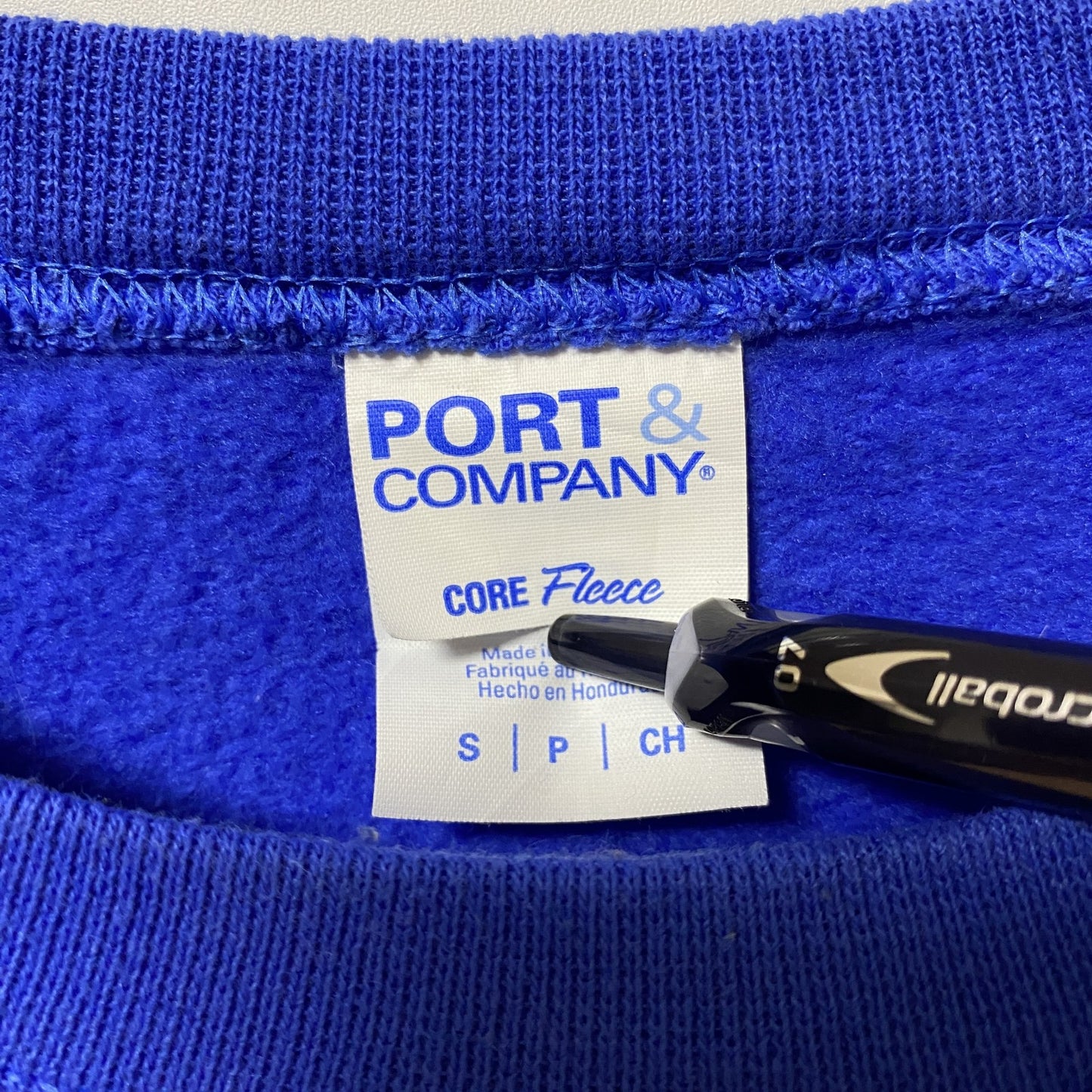 PORT&COMPANY スウェット/トレーナー 星条旗 両面プリント クルーネック 青 ブルー Sサイズ