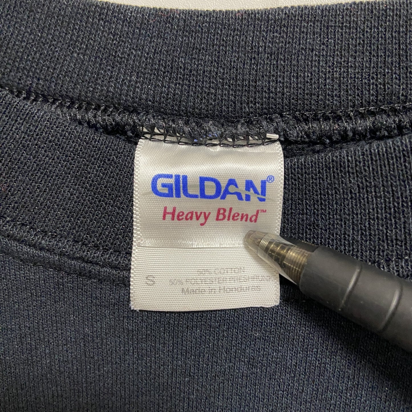 古着 used GILDAN ギルダン 長袖プリントスウェット クルーネックトレーナー ソフトボール 黒 レトロデザイン Sサイズ