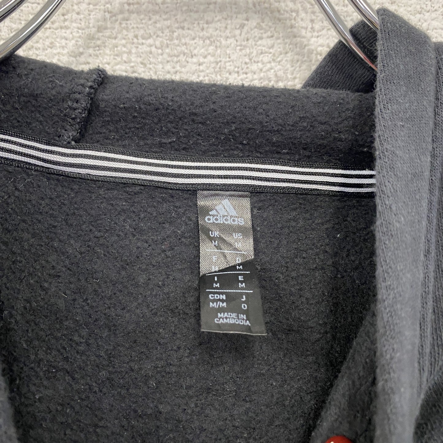 adidas アディダス スウェットパーカー/フーディー デカロゴ 黒 ブラック Oサイズ